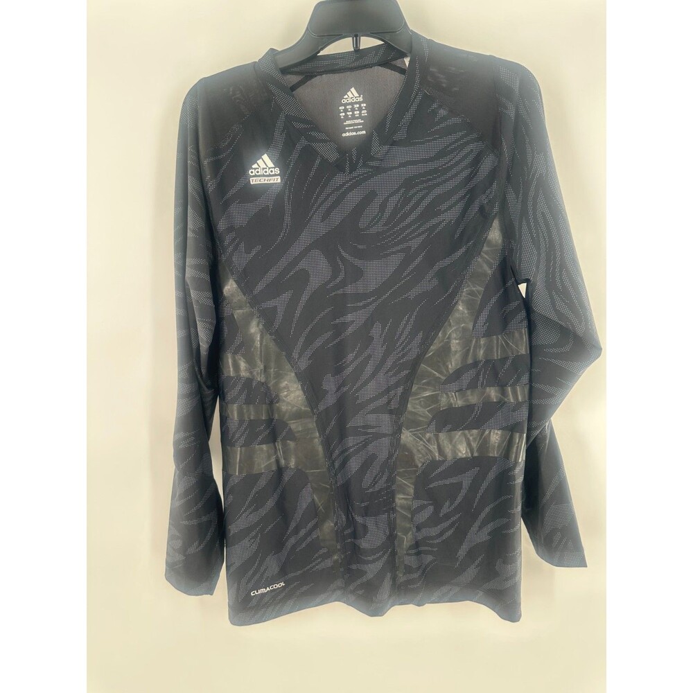 Adidas Techfit Powerweb Compression Shirt Men XL Long Sleeve Climacool Top Black